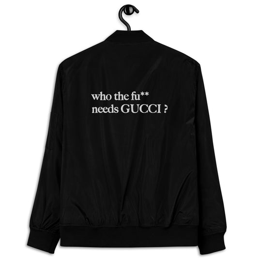 WHO IS GUCCI? | bomberjacke